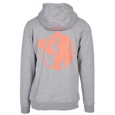 Gorilla Sports Mikina s kapucňou - sivo/oranžová 2XL