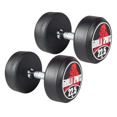 Gorilla Sports Jednoručné činky červeno/biele, 2 x 22,5 kg Gorilla Sports Jednoručné činky červeno/biele, 2 x 22,5 kg
