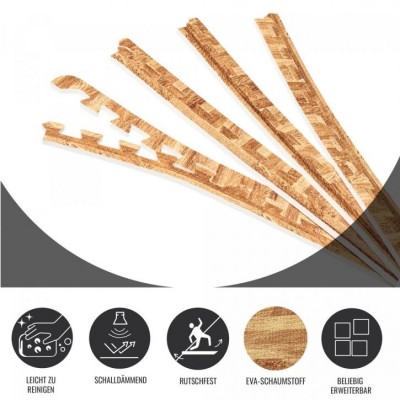 Gorilla Sports Zakončenie pre ochranné podložky, sv. drevo, 8 ks