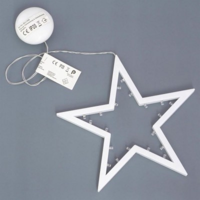 NEXOS Sada vianočných hviezd 20 LED, teplá biela, 2 ks