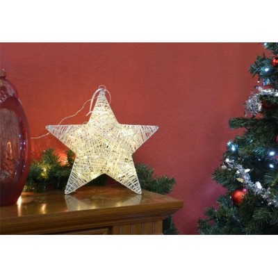 Vianočná dekorácia - vianočná hviezda - 35 cm, 30 LED diód