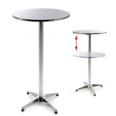 Barový stôl 110 cm okrúhly - strieborný Barový stôl 110 cm okrúhly - strieborný