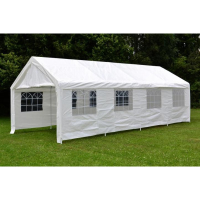 Záhradný párty stan - biely, 4 x 8 m