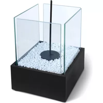 Stolný krb nerezový, čierny, 245 x 205 x 280 mm