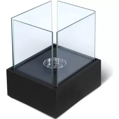 Stolný krb nerezový, čierny, 245 x 205 x 280 mm