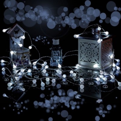 VOLTRONIC Párty osvetlenie 10 m, 100 LED diód, studená biela VOLTRONIC Párty osvetlenie 10 m, 100 LED diód, studená biela