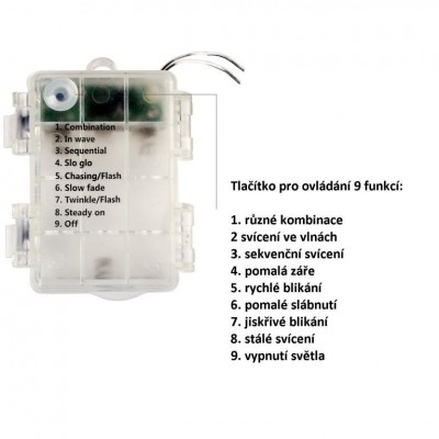VOLTRONIC Párty osvetlenie 10 m, 100 LED diód, studená biela VOLTRONIC Párty osvetlenie 10 m, 100 LED diód, studená biela