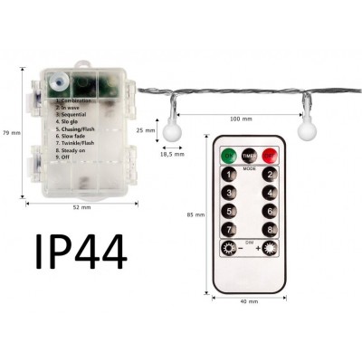 VOLTRONIC Párty osvetlenie 10 m, 100 LED diód, studená biela VOLTRONIC Párty osvetlenie 10 m, 100 LED diód, studená biela
