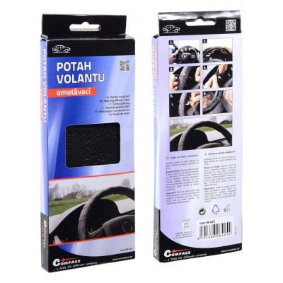 Poťah na volant omotávací - čierný