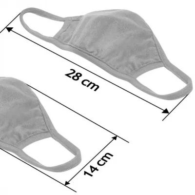 Bavlnené rúško dvojvrstvové - sivé, 2 ks