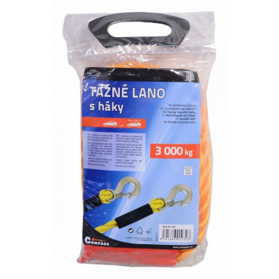 Ťažné lano s karabínami - 3,4 m
