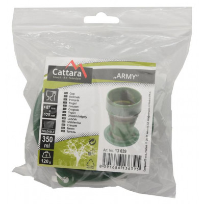 Cattara silikónová skladací kelímok ARMY, 350 ml Cattara silikónová skladací kelímok ARMY, 350 ml