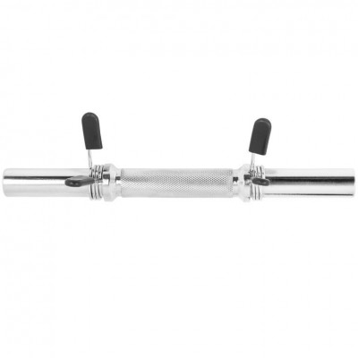 Gorilla Sports Chrómovaná tyč 35 cm + pružinové zámky