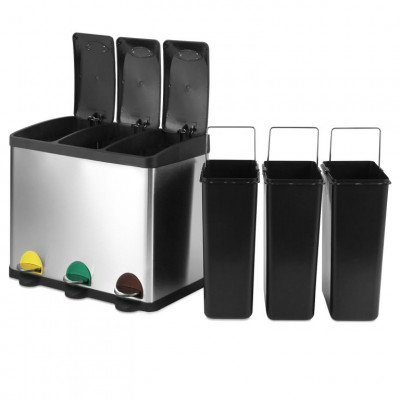 Jago odpadkový kôš na triedený odpad 45 l , nerezový