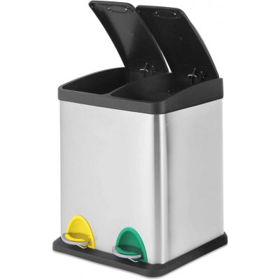 Jago Odpadkový kôš na triedený odpad 16 L, nerezový