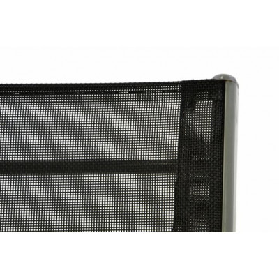 Záhradný skladací set stôl + 4 stohovateľné stoličky – čierna