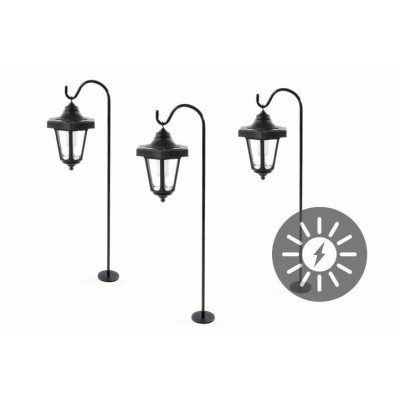 Záhradná sada solárnych LED lucerien, 3 ks