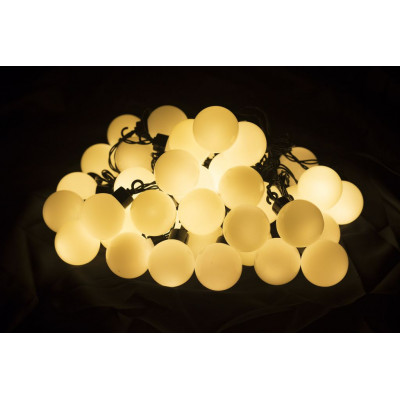 Záhradné párty osvetlenie – vonkajšie, 40 LED, teplá biela