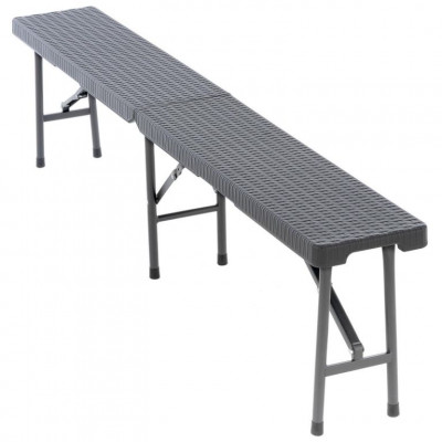 Sada 2 ks sklopných lavíc - antracit, 180 cm