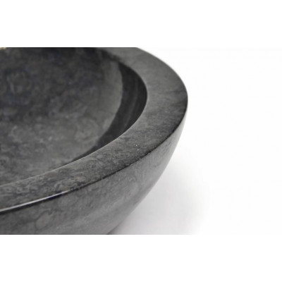 DIVERO kamenné umývadlo - čierny leštený mramor