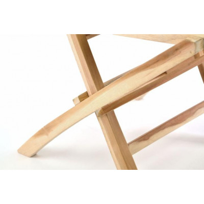 Záhradná stolička skladacia DIVERO „Hantown“ z masívneho teakového dreva