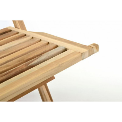 Záhradná stolička skladacia DIVERO „Hantown“ z masívneho teakového dreva