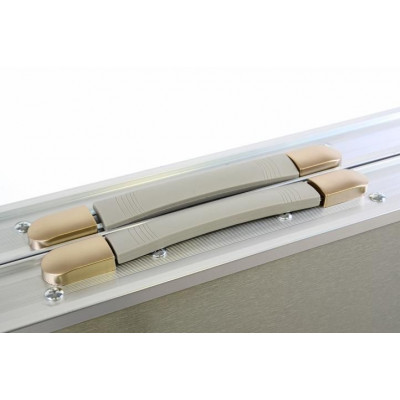 Skladací hliníkový stôl so vstavanými lavicami