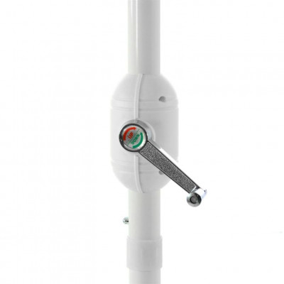 Polkruhový záhradný slnečník - terakota - 2,7 m