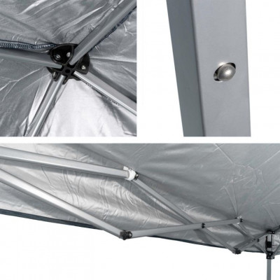 Záhradný party stan modrý - 3x3 m, plachta 210 g / m²