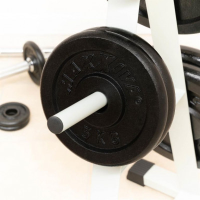 MAXXIVA Sada 2 závaží na činky celkom 10 kg, liatina, čiern