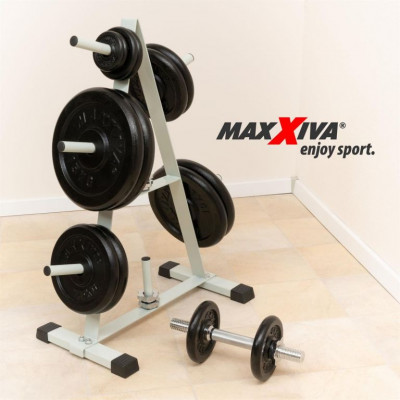 MAXXIVA Sada 2 závaží na činky celkom 10 kg, liatina, čiern