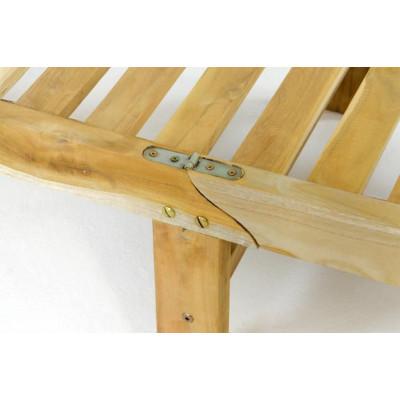 Polohovateľné lehátko z teakového dreva DIVERO