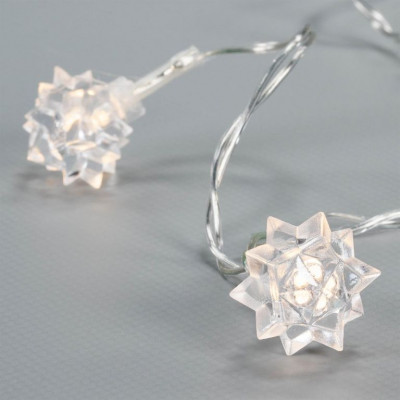 NEXOS Sada osvetlenia - hviezdy, 20 LED, teplá biela, 3 ks