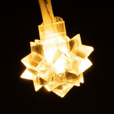 NEXOS Sada osvetlenia - hviezdy, 20 LED, teplá biela, 3 ks