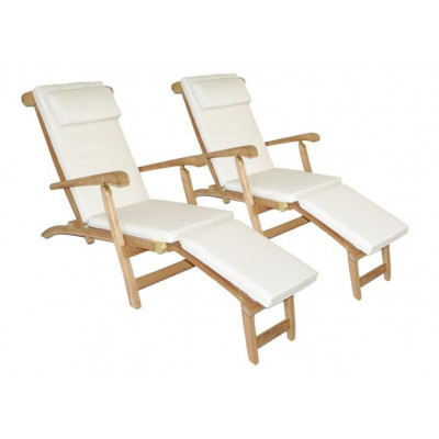 Sada 2ks polstrovania Garth na lehátko, béžové