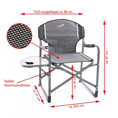 Kempingová stolička so stolíkom a držiakom - 2 kusy