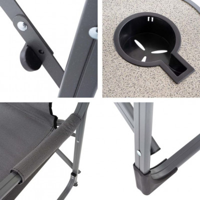 Kempingová stolička so stolíkom a držiakom - 2 kusy