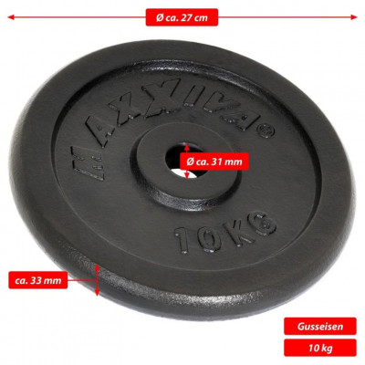 MAXXIVA Sada závažia 2 x 10 kg, liatina