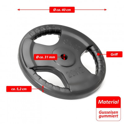 MAXXIVA set závažia, 20 kg, 2 ks