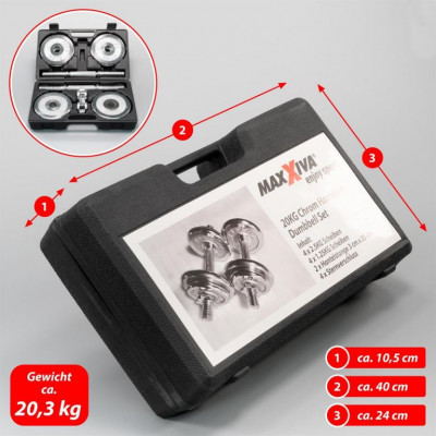 MAXXIVA sada činiek zo závažím, 2 x 10 kg