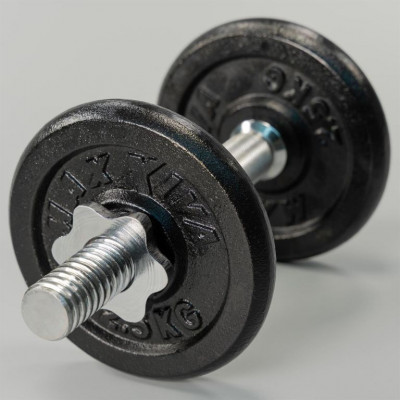 MAXXIVA Sada 4 závaží na činky celkom 10 kg, liatina, čierna