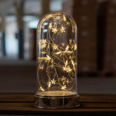 Vianočná svietiaca dekorácia kupola - 20 LED, teple biela