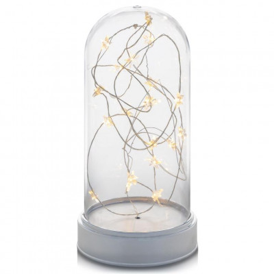 Vianočná svietiaca dekorácia kupola - 20 LED, teple biela