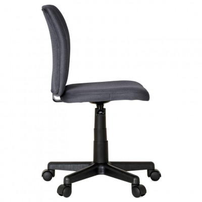 Detská otočná kanc. stolička, bez lakťových opierok, šedá