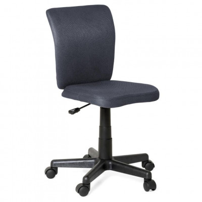 Detská otočná kanc. stolička, bez lakťových opierok, šedá