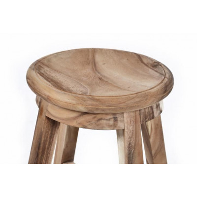 Stolička divero guľatá z masívneho Suara dreva