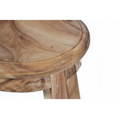 Stolička divero guľatá z masívneho Suara dreva