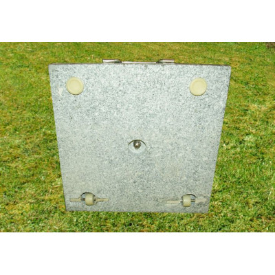 Stojan na slnečníky (štvorcový) - žula / nerezová oceľ, 25 kg