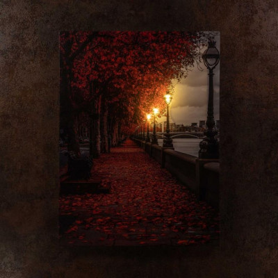 Nástenná maľba- Promenáda, 6 LED, 30 x 40 cm Nástenná maľba- Promenáda, 6 LED, 30 x 40 cm