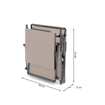 DIVERO skladacie ležadlo so strieškou, XXL, sivé